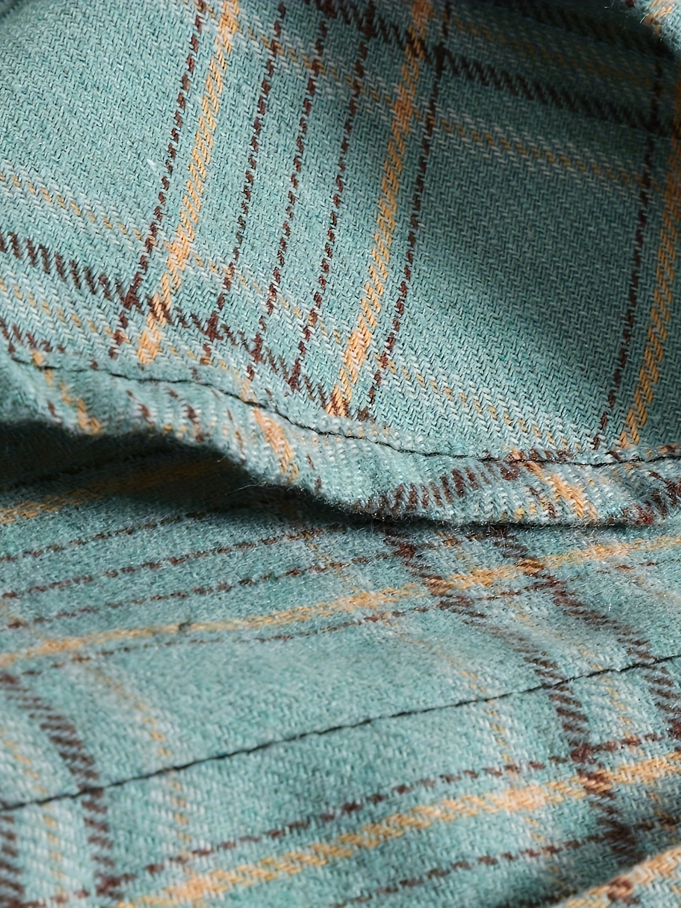 mens casual button down long sleeve shirt pattern woven polyester adult unisex collection regular size details 3