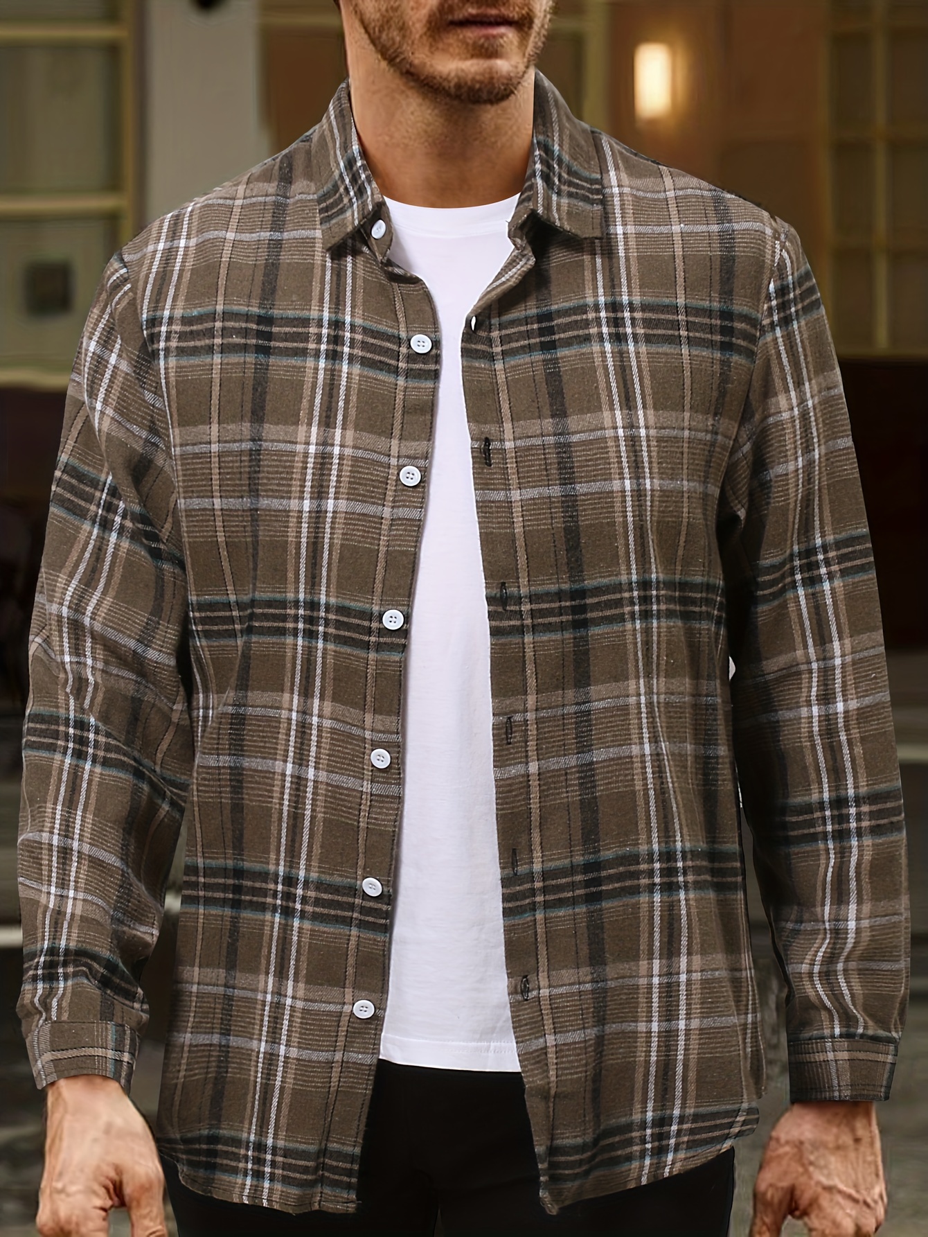 plus size mens shirt oversized long sleeve shirt for mens clothing details 15