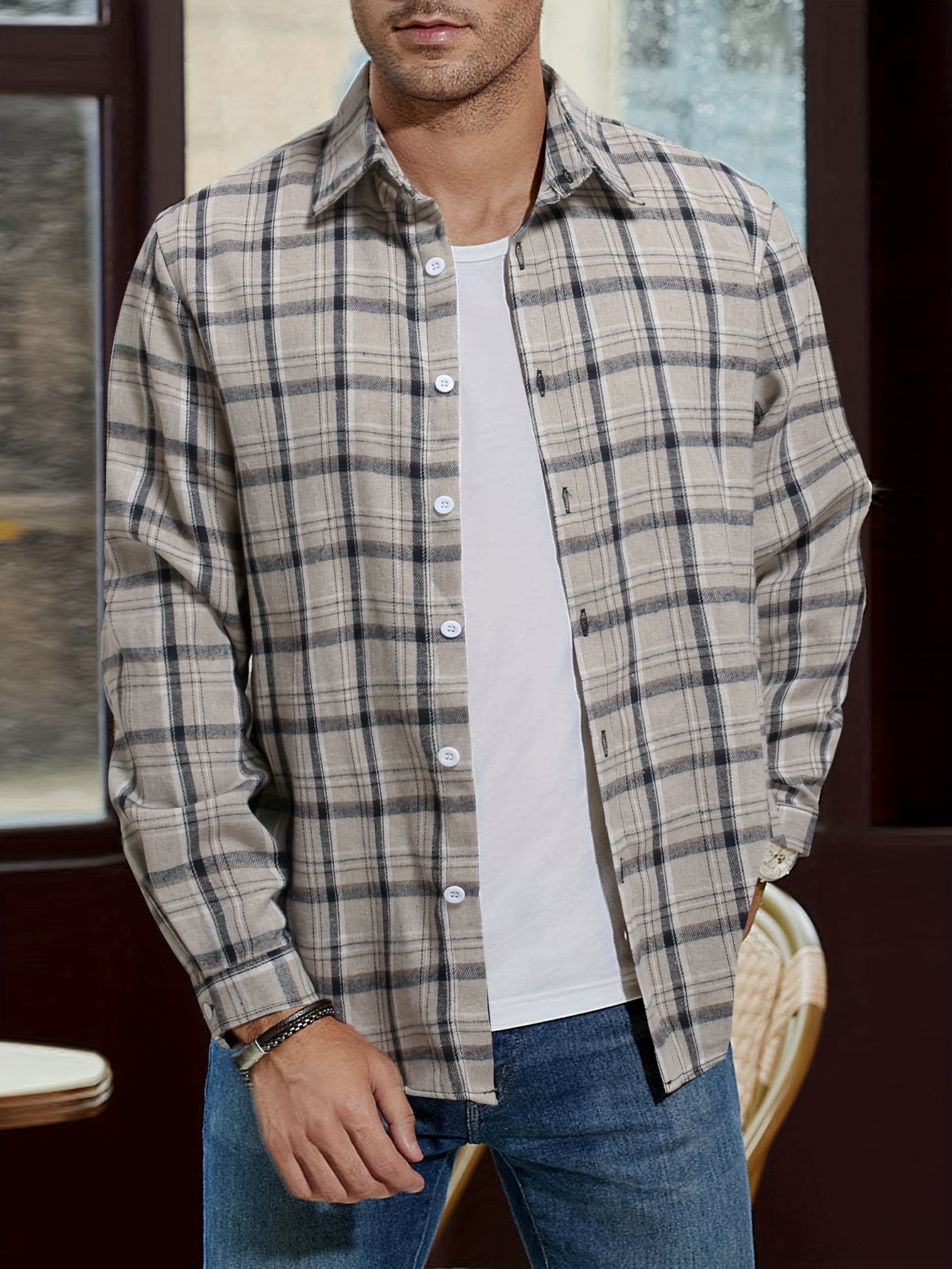 plus size mens shirt oversized long sleeve shirt for mens clothing details 30