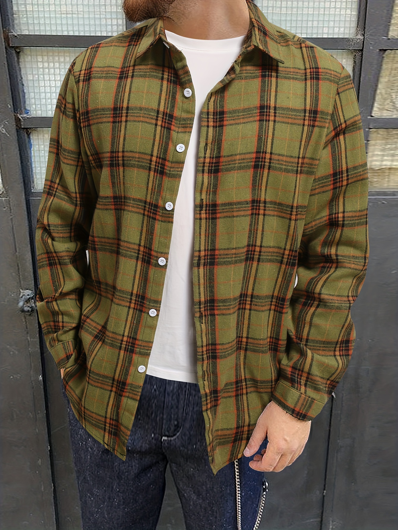 plus size mens shirt oversized long sleeve shirt for mens clothing details 34