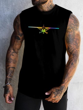 Men's Athletic Tank Top - Quick-Dry, Moisture-Wicking & Breathable | Perfect for Gym, Running & Training | Summer Sleeveless Shirt with Unique Graphic Design