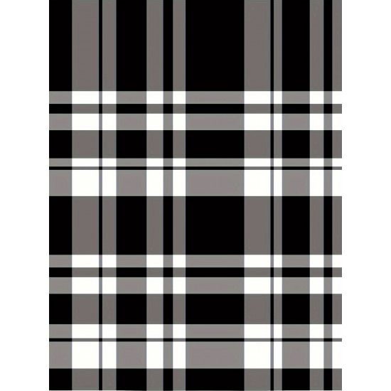 Men's Plus Size Hoodie with Plaid Print - Casual Pullover, Polyester Blend, Machine Washable, PLUS SIZE